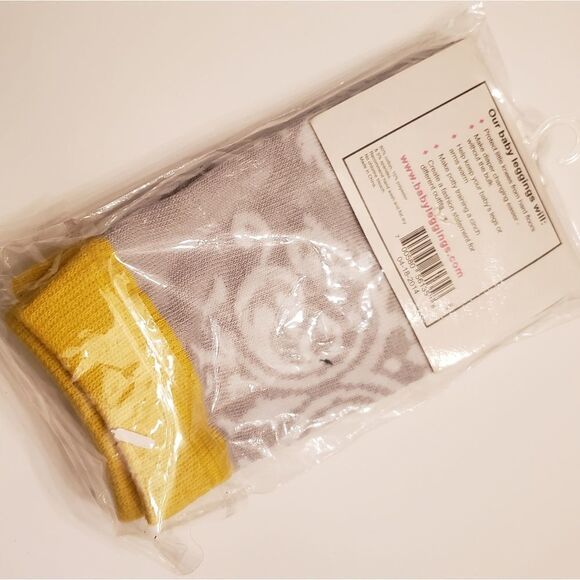 NWT BL Baby Leggings | Cyrus | Gray Scroll wYellow - Picture 3 of 4